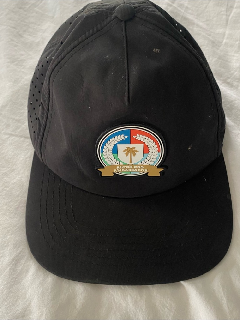 Alter Ego Running Ambassador Black Snapback Hat Cap Vented Standard Traveler